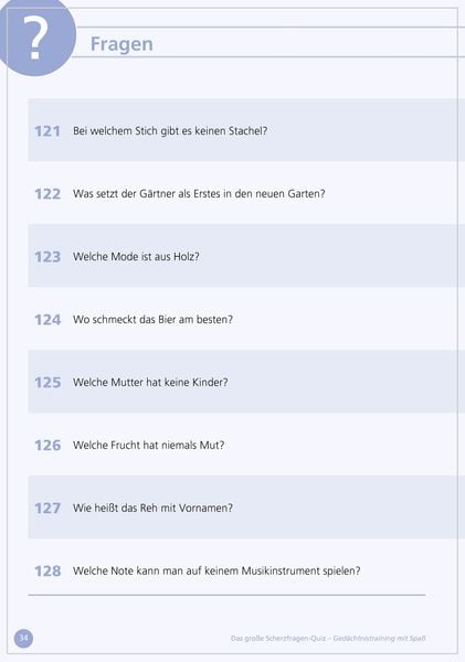 Produktbild: Das gro&szlig;e Scherzfragen-Quiz f&uuml;r Senioren