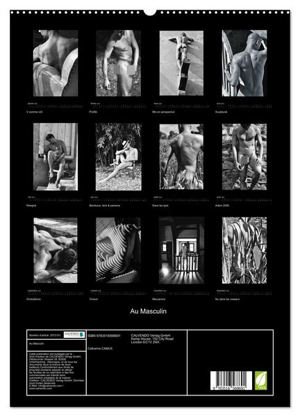 Produktbild: Au Masculin (Calendrier mural 2026 DIN A2 horizontal) calendrier de bureau