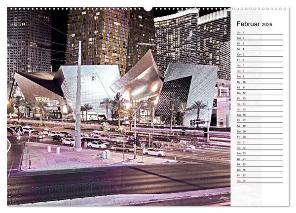 Produktbild: Las Vegas - Die bunte Welt der Casinos (hochwertiger Premium Wandkalender 2026 DIN A2 quer), Kunstdruck in Hochglanz