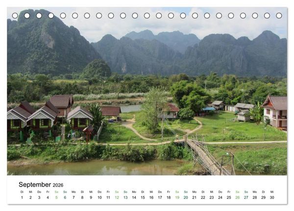 Produktbild: Laos - Die Perle S&uuml;dostasiens (Tischkalender 2026 DIN A5 quer), CALVENDO Monatskalender