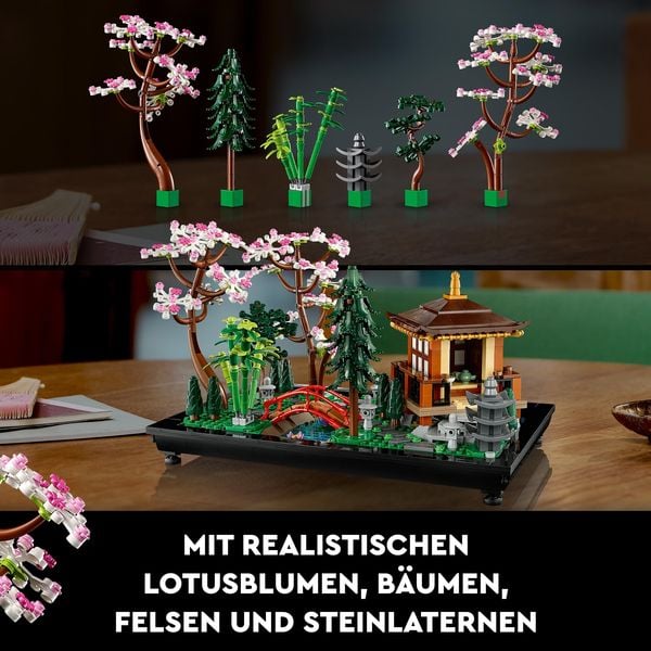 LEGO Icons 10315 Garten der Stille, Botanical-Garten-Set mit Lotusblumen