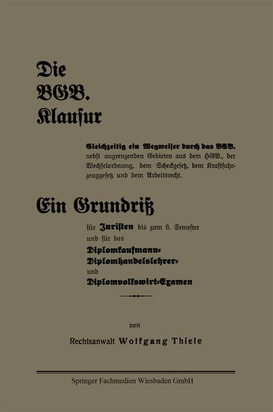 Produktbild: Die BGB. Klausur