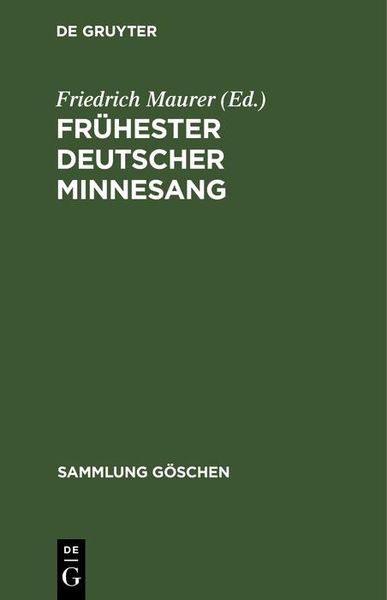 Produktbild: Fr&uuml;hester deutscher Minnesang