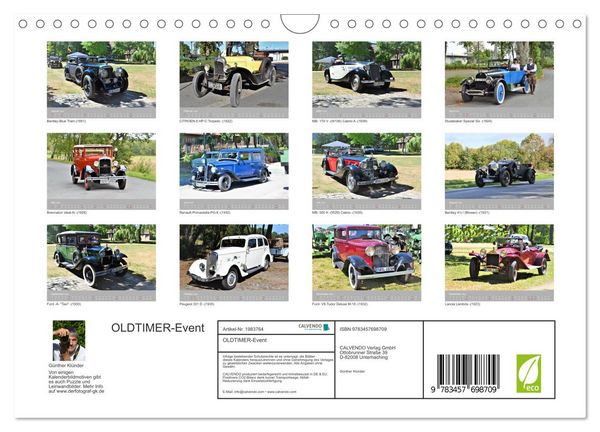 Produktbild: OLDTIMER-Event (Wandkalender 2026 DIN A4 quer), CALVENDO Monatskalender