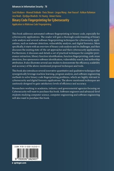 Produktbild: Binary Code Fingerprinting for Cybersecurity