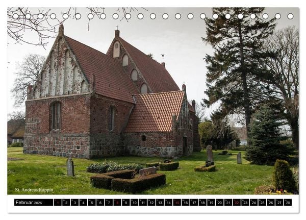 Produktbild: Dorfkirchen auf R&uuml;gen (Tischkalender 2026 DIN A5 quer), CALVENDO Monatskalender
