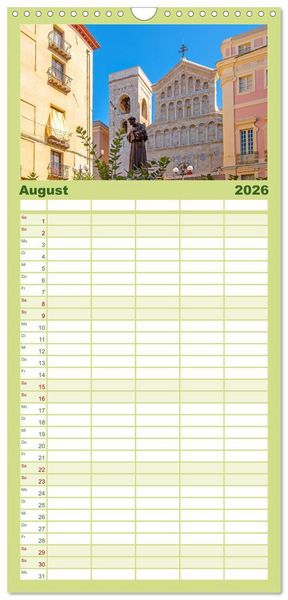 Produktbild: Familienplaner 2026 - Cagliari - Stadt mit besonderem Zauber mit 5 Spalten (Wandkalender, 21 x 45 cm) CALVENDO