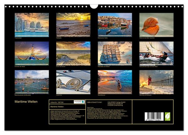 Produktbild: Maritime Welten (Wandkalender 2026 DIN A3 quer), CALVENDO Monatskalender