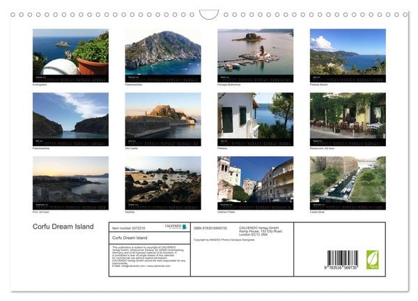 Produktbild: Corfu Dream Island (Wall Calendar 2026 DIN A3 landscape), CALVENDO 12 Month Wall Calendar