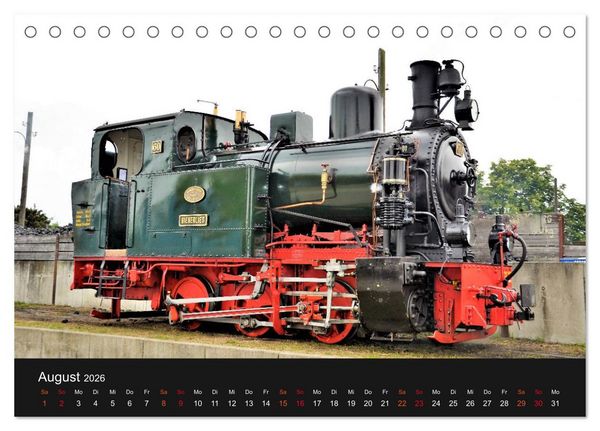 Produktbild: Dampflok-Nostalgie - 2026 schwergewichtige Lokomotiven (Tischkalender 2026 DIN A5 quer), CALVENDO Monatskalender