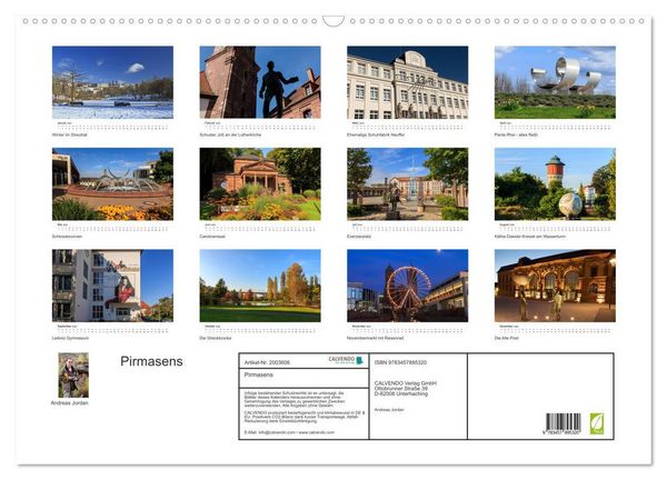 Produktbild: Pirmasens (Wandkalender 2026 DIN A2 quer), CALVENDO Monatskalender