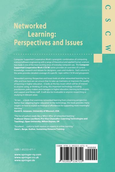 Produktbild: Networked Learning: Perspectives and Issues