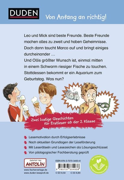 Produktbild: Duden Leseprofi &ndash; Lustige Erstlesegeschichten f&uuml;r Jungs, 2. Klasse (Doppelband)