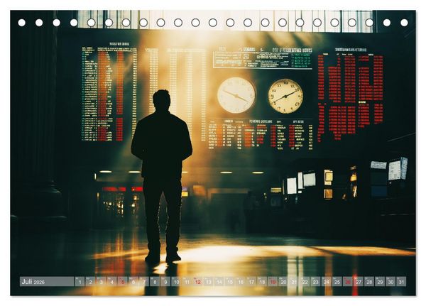 Produktbild: B&ouml;rsenkalender &ndash; der Kalender f&uuml;r Aktien, Trader und B&ouml;rsenprofis. (Tischkalender 2026 DIN A5 quer), CALVENDO Monatskalender
