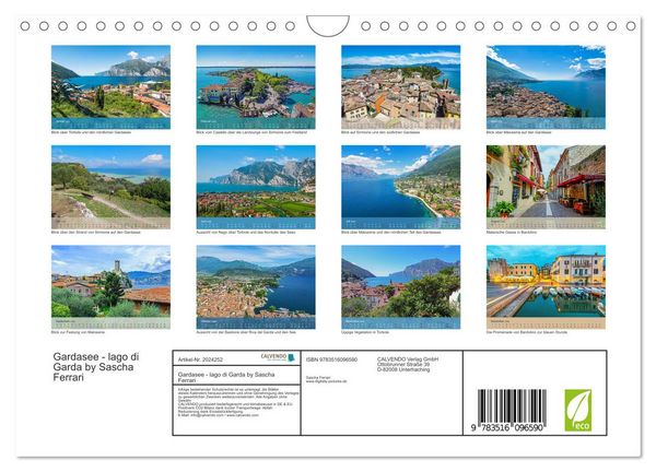 Produktbild: Gardasee - lago di Garda by Sascha Ferrari (Wandkalender 2026 DIN A4 quer), CALVENDO Monatskalender