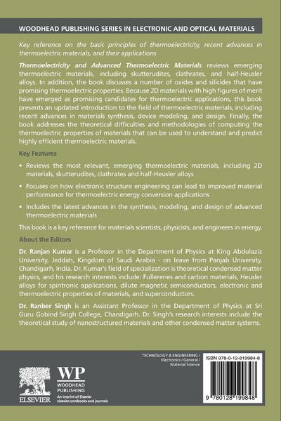 Produktbild: Thermoelectricity and Advanced Thermoelectric Materials