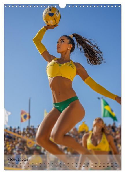 Produktbild: Frauen beim Beachvolleyball - Sonne, Sand, Bewegung (Wandkalender 2026 DIN A3 hoch), CALVENDO Monatskalender