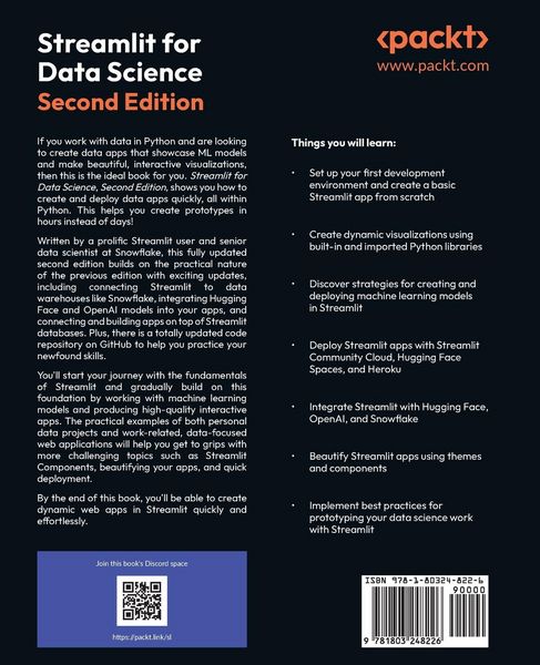 Produktbild: Streamlit for Data Science - Second Edition