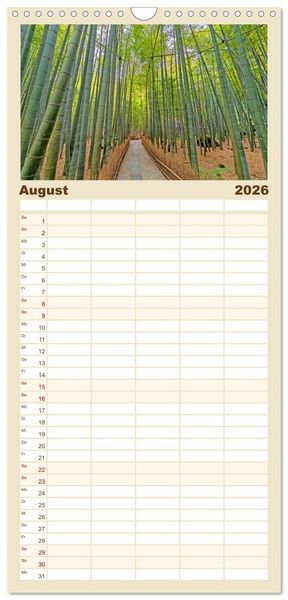 Produktbild: Familienplaner 2026 - Japan entdecken Tokio, Osaka & mehr mit 5 Spalten (Wandkalender, 21 x 45 cm) CALVENDO