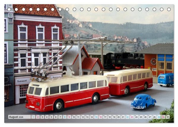 Produktbild: Trolley-Bus H0 (Tischkalender 2026 DIN A5 quer), CALVENDO Monatskalender