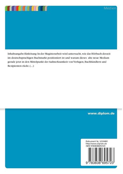 Produktbild: Der H&ouml;rbuchmarkt im deutschsprachigen Raum