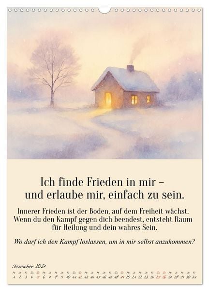 Produktbild: 12 Schl&uuml;ssel zur inneren Freiheit - Ein Jahr f&uuml;r dein inneres Zuhause &ndash; liebevoll, mutig, echt. (Wandkalender 2027 DIN A3 hoch), CALVENDO Monatskalender