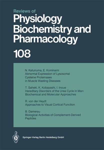 Produktbild: Reviews of Physiology, Biochemistry and Pharmacology