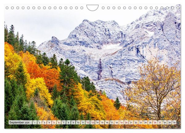 Produktbild: Herbstflammen im Karwendel- und Wettersteingebirge (Wandkalender 2026 DIN A4 quer), CALVENDO Monatskalender