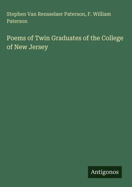 Produktbild: Poems of Twin Graduates of the College of New Jersey