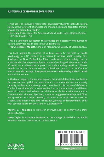 Produktbild: A Cultural Safety Approach to Health Psychology