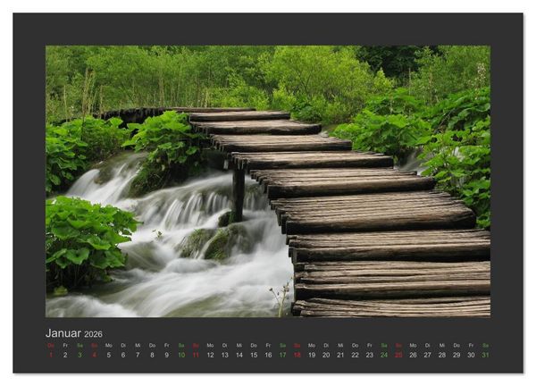 Produktbild: FALLENDE WASSER (Wandkalender 2026 DIN A2 quer), CALVENDO Monatskalender