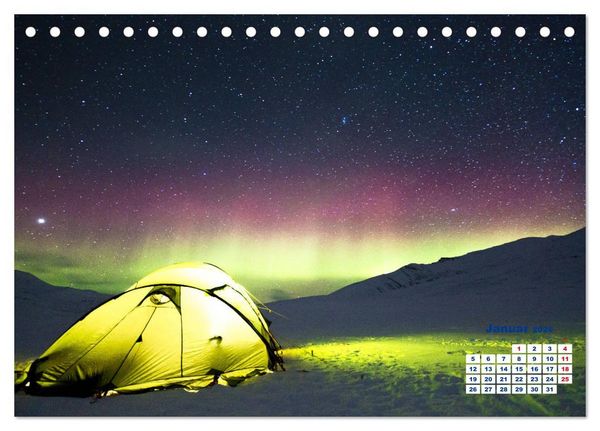 Produktbild: Faszinierende Lichterscheinungen am Himmel - Polarlichter (Tischkalender 2026 DIN A5 quer), CALVENDO Monatskalender