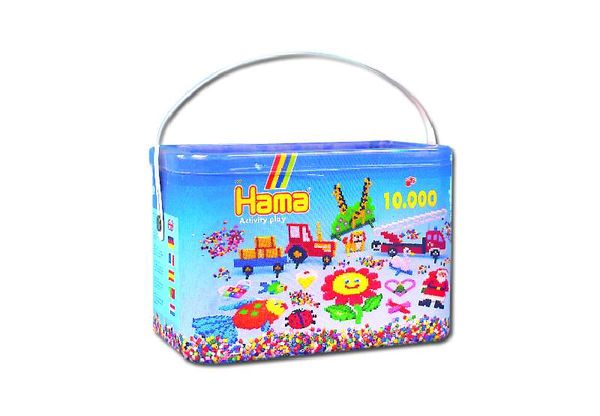 Hama Perlen Eimer, volltonfarbig, 10.000 Stück