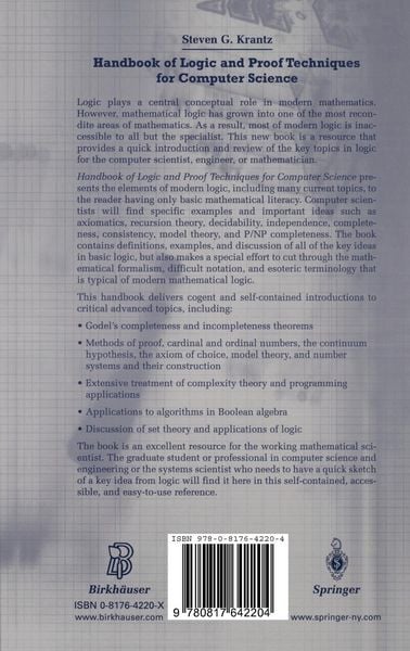 Produktbild: Handbook of Logic and Proof Techniques for Computer Science
