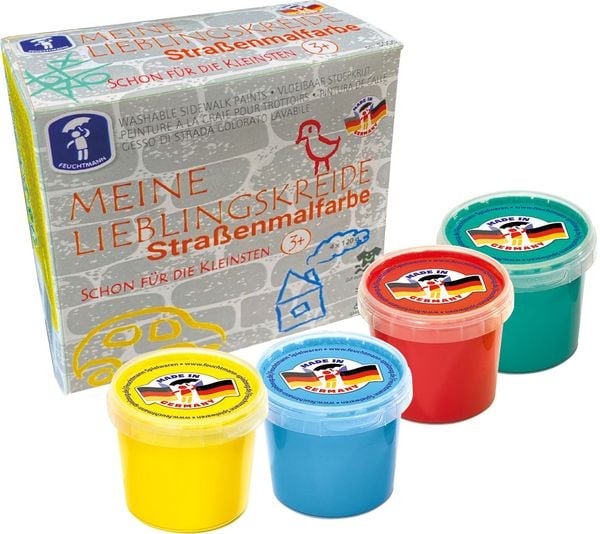 Produktbild: Meine Lieblingskreide Stra&szlig;enmalfarbe 4 x 120 Gramm