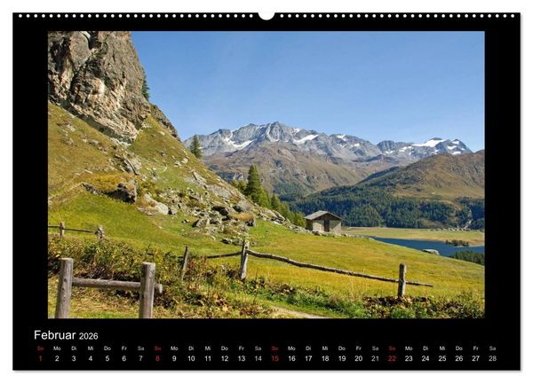 Produktbild: Oberengadin (hochwertiger Premium Wandkalender 2026 DIN A2 quer), Kunstdruck in Hochglanz