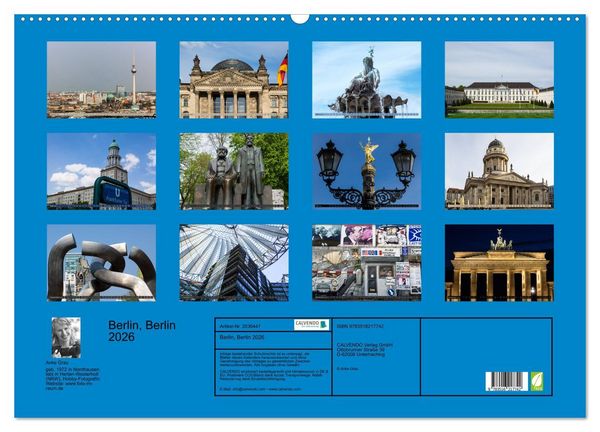 Produktbild: Berlin, Berlin 2026 (Wandkalender 2026 DIN A2 quer), CALVENDO Monatskalender