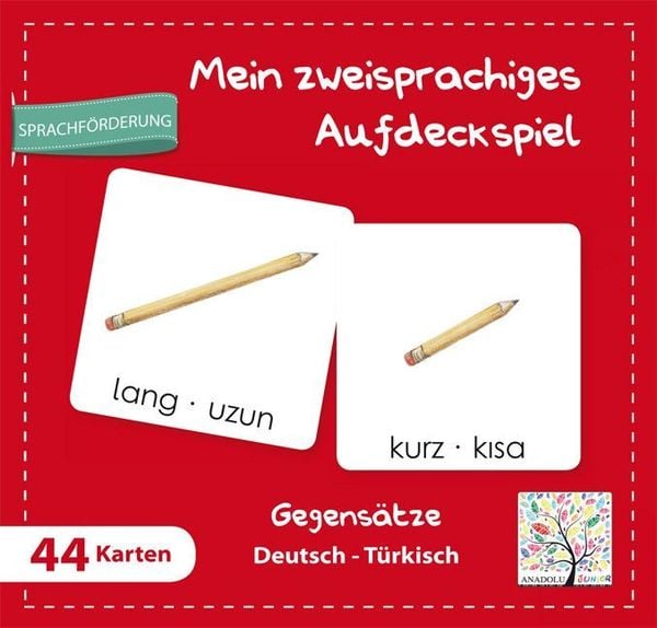 Produktbild: Mein zweisprachiges Aufdeckspiel, Gegens&auml;tze Deutsch-T&uuml;rkisch (Kinderspiel)