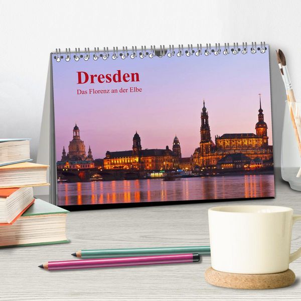 Produktbild: Dresden, das Florenz an der Elbe (Tischkalender 2026 DIN A5 quer), CALVENDO Monatskalender