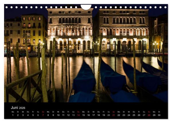 Produktbild: Venedig bei Nacht (Wandkalender 2026 DIN A4 quer), CALVENDO Monatskalender