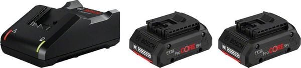 Bosch Professional 2x ProCORE18V 4.0Ah + GAL 18V-40 Professional 1600A01BA3 Werkzeug-Akku und Ladegerät 18 V 4 Ah Li-Ion