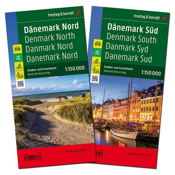 Dänemark Nord und Süd, Straßenkarten-Set 1:150.000, freytag & berndt, Sonstige von , KOMPASS freytag und berndt, 978-3-7079-1656-0