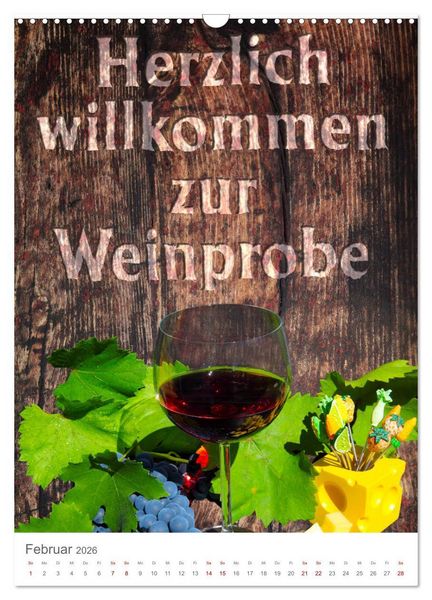 Produktbild: Weinjahr (Wandkalender 2026 DIN A3 hoch), CALVENDO Monatskalender