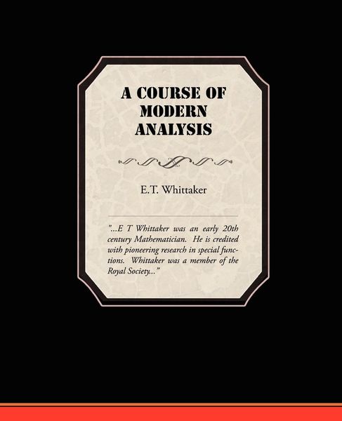 Produktbild: A Course of Modern Analysis