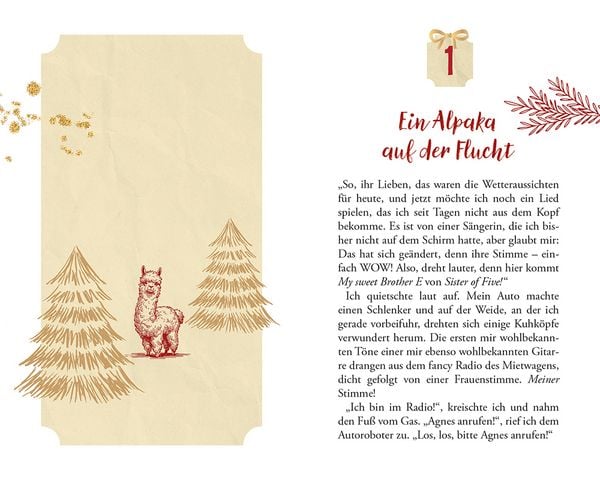 Produktbild: Vier Alpakas und ein Weihnachten: eine Adventskalendernovelle