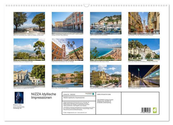 Produktbild: NIZZA Idyllische Impressionen (Wandkalender 2026 DIN A2 quer), CALVENDO Monatskalender