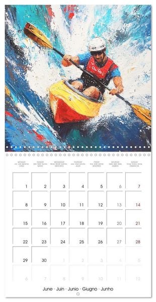 Produktbild: Disciplines olympiques en peinture (Calendrier mural carr&eacute; 2026 30x30 cm) Calendrier double avec une page pour vos prises de notes