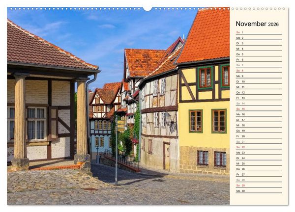 Produktbild: Quedlinburg - Welterbestadt im Harz (hochwertiger Premium Wandkalender 2026 DIN A2 quer), Kunstdruck in Hochglanz