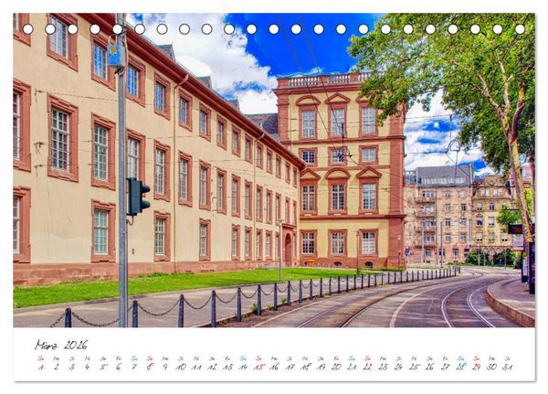 Produktbild: Mannheim - Die Stadt im Quadrat (Tischkalender 2026 DIN A5 quer), CALVENDO Monatskalender