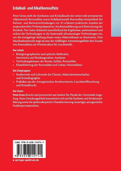 Produktbild: Erdalkali- und Alkaliborosulfate
